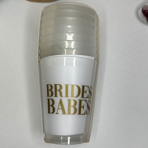 BRIDE BUNDLE Wedding planner, Mr Mrs Burlap Wine Bag Bachelorette Cups Stirrers - Picture 4 of 16